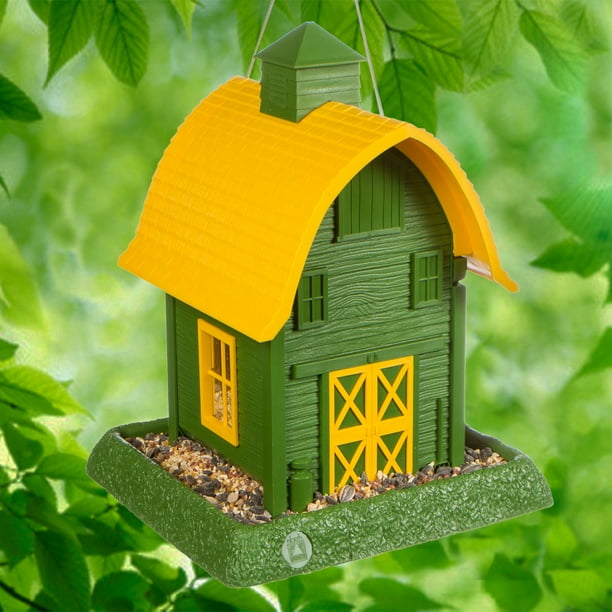 North States Village Collection Green Barn Bird Feeder, 5 lb. Capacity
