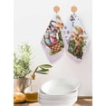 thumbnail image 2 of Easter Bunny Kitchen Dish Towels for Drying Dishes Set of 3, Colorful Eggs Spring Mushrooms Flowers Butterfly Waffle Weave Microfiber Hand Tea Bathroom Towels Quick Dry & Absorbent Towel 12x12, 2 of 7