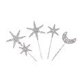 thumbnail image 4 of PBPBOX Alloy Silver Rectangular Hair Accessory for Women Everyday Use 4Pcs, 4 of 8