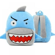 Cute Kids Toddler Backpack Plush Toy Animal Cartoon Children Bag for 2-6 Years Baby(Shark)