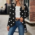 thumbnail image 2 of Women's Casual Solid Color Loose Long Sleeve Cardigan Coat Sweater Tops Warm Knit Outerwear Fall Fashion Gift | CSEONE,Black XL, 2 of 9