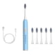 thumbnail image 2 of Cepillo de Dientes Eléctrico, 5 Modos de Limpieza, 6 Cabezales de Repuesto, Recargable Por Usb, Carga Rápida, Resistente Al Agua Ipx7, Elimina Manchas Eficazmente, Ideal para Viajes, Blanco, Verde, A, 2 of 7