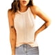 thumbnail image 1 of Camisolas para mujer Camiseta sin mangas Casual Sólido Sin mangas Cuello halter Camiseta sin mangas Blusa Chaleco Tops Odeerbi ODB-5, 1 of 8