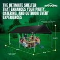 thumbnail image 3 of Open Box Caravan Canopy Domain 10x20' Straight Leg Instant Canopy Tent, Black, 3 of 7