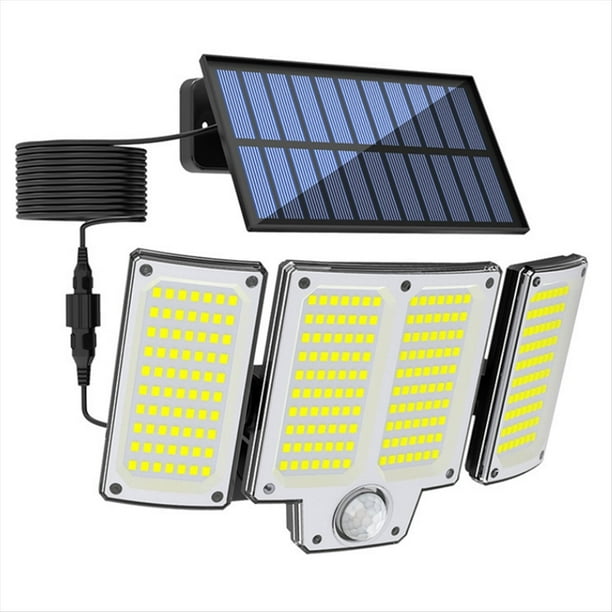 280 LED Luz Solar de Pared para Exteriores con Sensor de Movimiento Reflector Solar con 3 Modos de Iluminación Ajustables para Jardín