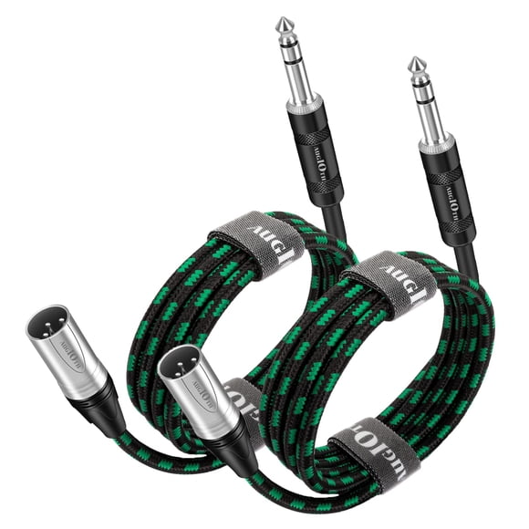 Cable XLR macho a 1/4, 90 cm, paquete de 2 unidades, Augioth para altavoz eléctrico