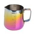 thumbnail image 1 of Tasse à vapeur pour mousseur à lait 350 ml en acier inoxydable coloré avec mousse à l'échelle pour café Matcha Chai Cappuccino Latte et chocolat chaud, 1 of 14