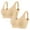 Beige Bell+Bowknot, variant on 2-Pack Lift Support Bras Wire-Free Push Up for Women Seamless Comfort Full Coverage Everyday Underwear Bras, M-5XL