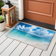 thumbnail image 4 of Ocean Beach Front Door Rugs 2x3 ft Summer Nature Sea Sky Cloud Scenery Small Rug for Entryway Non Slip Washable Bathroom Door Mat Absorbent Floor Mat for Indoor Entrance, 4 of 9