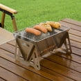 thumbnail image 1 of Gril BBQ Portable en Acier Inoxydable Pliable Polyvalent Ensemble de Cuisson Extérieur pour Barbecues Camping Voyage, 1 of 7