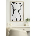 thumbnail image 5 of Kate and Laurel Sylvie Timeless Feminine Figural Drawing 1 Black and White Framed Canvas Wall Art by The Creative Bunch Studio, 23x33 Gold, Modern Abstract Body Line Drawing Wall Decor, 5 of 6