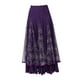 thumbnail image 4 of Falda de baile de salón para mujer, falda española, ropa, vestido de fiesta, falda de danza del vientre Talla L Morado, 4 of 8