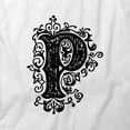 thumbnail image 2 of Letter Q T-Shirt | Decorative Alphabet White Tee Gift, 2 of 5