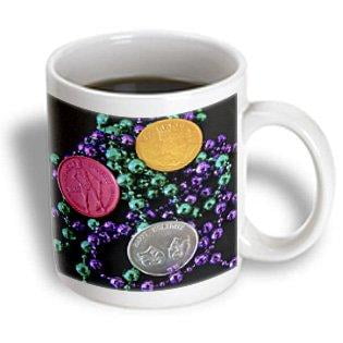 

3dRose Mardi Gras Coins Ceramic Mug 11-ounce