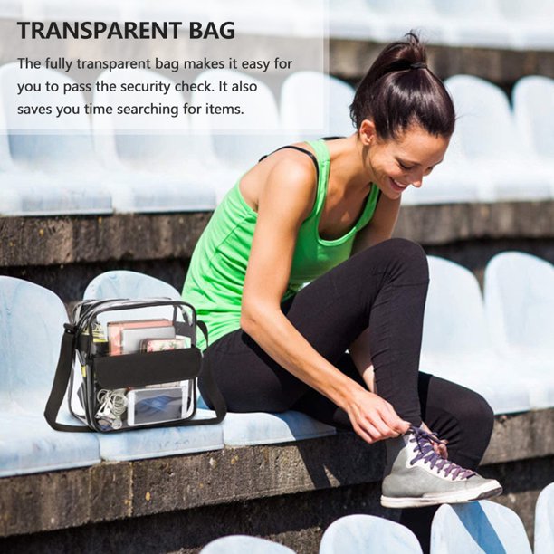 Muyoka 1 Uds. Bolso transparente de PVC, bolso transparente, bolsos transparentes, bolso de hombro transparente, bolso pequeño aprobado por el estadio Muyoka Hogar