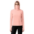 thumbnail image 5 of OVAFBAU Womens Long Sleeve Sun Protection Shirt Workout Hiking Hoodie Tops Women's Hooded Masks Long Sleeve Thumb Hole Sun Shield Tops, 5 of 7