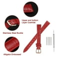 thumbnail image 4 of Uxcell Leather Watch Bands 18mm Classical Embossed Replacement Strap Elegant Vintage Watchband, Red Rose Gold, 4 of 6