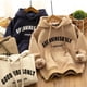 thumbnail image 2 of Sudadera con capucha gruesa y cálida para mujer, sudaderas de terciopelo con estampado de letras, jerséis Harajuku con bolsillos que combinan con todo, Otoño e Invierno, 2 of 5