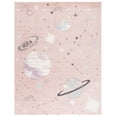 thumbnail image 2 of SAFAVIEH Carousel Kids Planets and Stars Area Rug, Pink/Purple, 8' x 10', 2 of 11