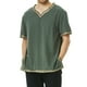 thumbnail image 4 of Camisas de Manga Corta de los Hombres Estilo Étnico Impreso Hendidura Cuello en V, Ligero Top Transpirable para la Primavera Y el Verano, 4 of 5