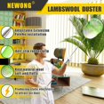 thumbnail image 2 of 5PCS Extendable Lambswool Duster with 35-55 Inch Adjustable Aluminum Handle,Feather Duster Static Electricity Dust Adsorption, Reusable Cleaning Tool for Home, Car, Office, Ceiling, Furniture, 2 of 4