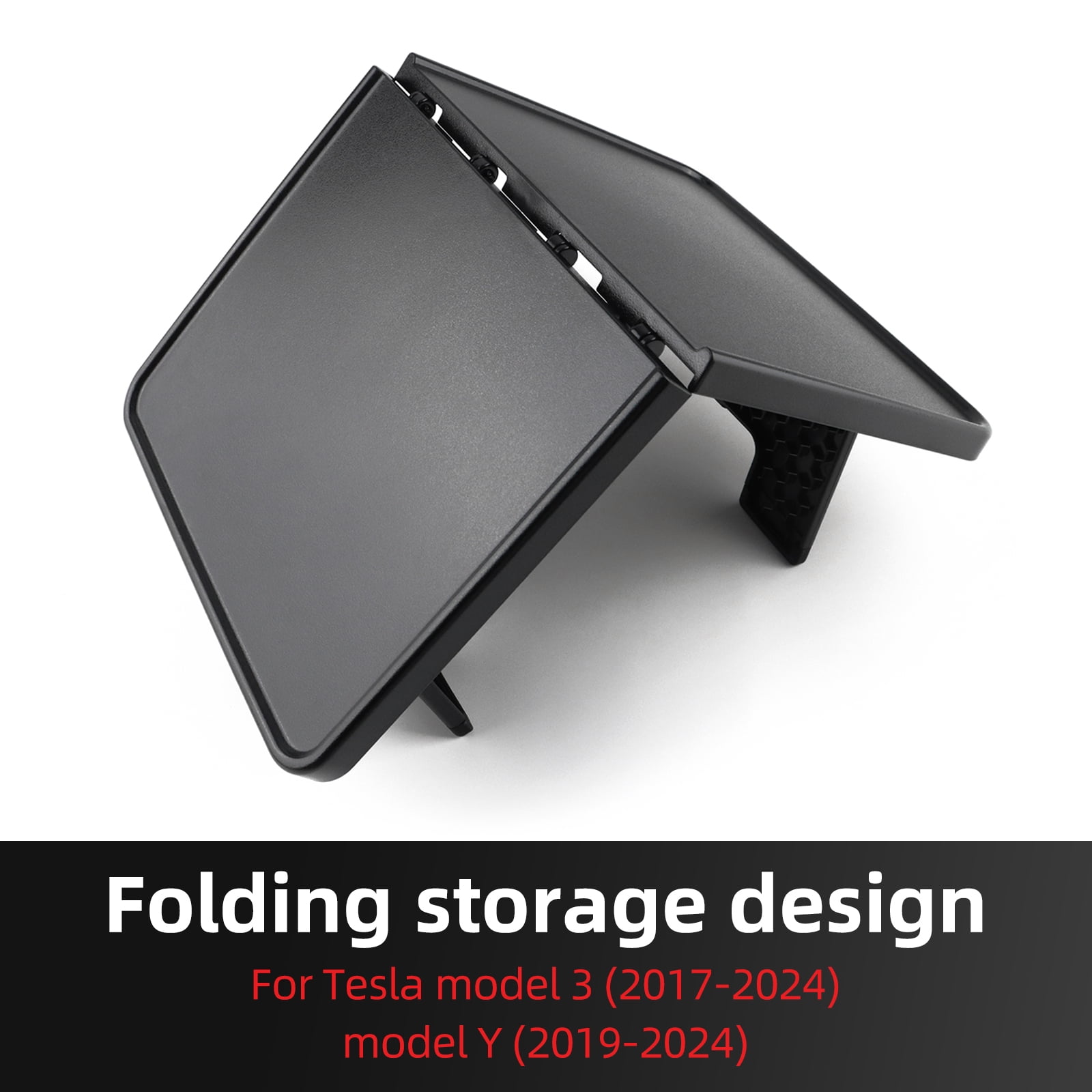 Car Stall Tray Table Foldable for 2017-2024 Tesla Model 3 2019-2024 Model Y Center Console Organizer Tray Food Eating Table