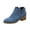 Blue #120, variant on Women's V Cut Fashion Back Zipper Ankle Booties Vintage Western Casual Dress Pointy Toe Low Chunky Heeled Office Ladies Short Ankle Boots for Spring Fall Winter