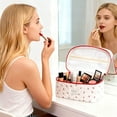 thumbnail image 6 of Gynky Makeup Bag- Large Capacity Cute Floral Travel Toiletry Bag,Cotton Cosmetic Bag Set for Women Girls Gifts Birthday, 6 of 7