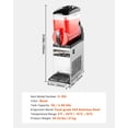 thumbnail image 6 of VEVOR Commercial Frozen Drink Maker, 15L Single Tank Slushy Machine, 60 Cups Stainless Steel Margarita Smoothie Frozen Drink Machine, Slushie Maker, 6 of 9