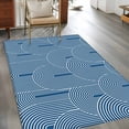 thumbnail image 2 of 3'x5' Rug for Living Room Bedroom, Navy Blue Ombre Washable Area Rugs Non-Slip Carpet Mats, Farmhouse Stripes Modern Abstract Art Indoor Low Pile Area Rug Runner for Kitchen, Mudroom, 2 of 8