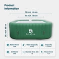 thumbnail image 2 of RELXTIME Luxury Inflatable Hot Tub 4-6 Person 73x73 Inch Portable Outdoor Spa with 130 Jets, 2 of 6