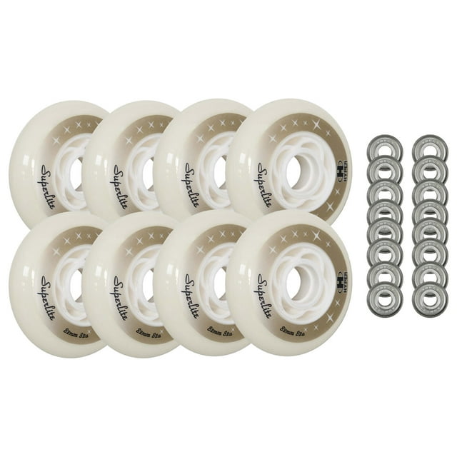 HYPER Inline Wheels SUPERLITE 8PACK WITH BEARINGS 84MM 82A WHITE