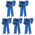 thumbnail image 3 of FOMIYES 5Pcs Blue Cloth Christmas Tree Decoration Bows for Wall 10*8*0.6In, 3 of 8