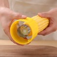 thumbnail image 3 of Hongchun Grain Corn, Kitchen Gadget 304 Stainless Steel Corn Separator Stripper, Yellow, 3 of 5