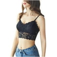 thumbnail image 4 of Awdenio Womens Bras Lace Camisole V Neck Double-Layered Adjustable Strap Tank Cami Crop Top, 4 of 8