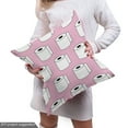 thumbnail image 4 of Ambesonne Cartoon Fabric by the Yard Upholstery, Cartoon Pink Toned Art, 5 Yards, Pale Pink White, 4 of 4