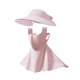 thumbnail image 2 of Cubierta de la cara de sombrero de sombra transpirable Earlada de borde ancho protección solar que cubre la cara de verano para mujeres para hacer Rosa, 2 of 8