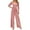 Pink, variant on sususu Women's Jumpsuit Long Sleeve Square Neck Belted Wide Leg Romper Outfit Elegant Casual Loose Overalls,Navy,S
