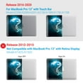thumbnail image 3 of IBENZER 2025 2024 MacBook Pro 13 Inch Case 2025-2016 M2/M1 A2338 A2289 A2251 A2159 A1989 A1706 A1708, Hard Shell Case with Keyboard Cover for Apple Mac Pro 13 Touch Bar, Dragon, T13DRN+1, 3 of 8