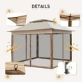 thumbnail image 6 of EAGLE PEAK 11x11 Pop Up Gazebo with Mesh Netting, Easy Up Screened Canopy for Patio and Backyard(Tan), 6 of 8