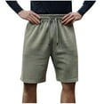 thumbnail image 2 of Jjayotai Men's George Shorts with Stretch Waist, Men's Fashion Summer Solid Color Elastic Waist Drawstring Casual Shorts with Pocket, Mens Running Shorts, 2 of 5