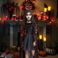 thumbnail image 4 of Alaiyaky Hooded Cape Halloween,Vampire Cape Witch Cloak, Adult/Kids Halloween Fancy Dress Costume, Cosplay Poncho,Cloak for Halloween Party Fancy Dress, 4 of 6