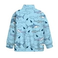 thumbnail image 5 of Uorisanigo Girls Sweatshirts Fashion Oversized Blue Shark Print Long Sleeve Pullover Shirt Top Fall Trendy Clothes Cropped Pullover Hoodies Athletic Tops Quarter-Zip Jacket, 5 of 7