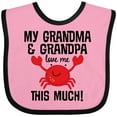 thumbnail image 3 of Inktastic Grandma Grandpa Love Me Boys Boys or Girls Baby Bib, 3 of 4