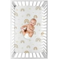 thumbnail image 3 of Sweet Jojo Designs Boho Rainbow Neutral Multicolor Mini Fitted Crib Sheet, 3 of 6