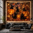 thumbnail image 6 of Atmospheric Curious Kittens with Bright Amber Eyes Glowing, Playful Vintage for Cat Lovers, Animal Wall Decor, Halloween Gift, Tapestry Wall Hanging for Bedroom and Dorm, 6 of 7
