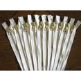 thumbnail image 2 of white gold zippers for handbags, YKK no.5 zippers, 8 inch, pack of 10, 2 of 2