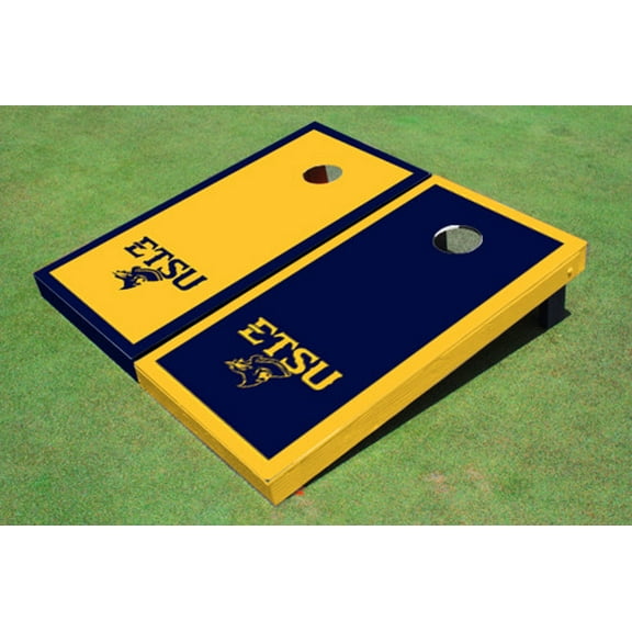 East Tennessee State University ETSU Alternating Border Cornhole Boards