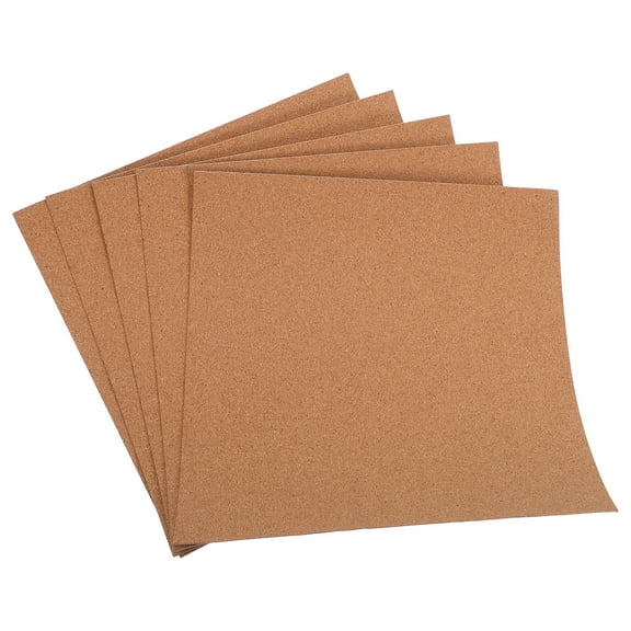 IDEANATEGRATE 5Pcs Brown Cork Board for Walls Home Decor Self Adhesive Board Adults
