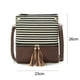 thumbnail image 2 of Bolso bandolera de PU con costuras a rayas blancas y negras Café, 2 of 5